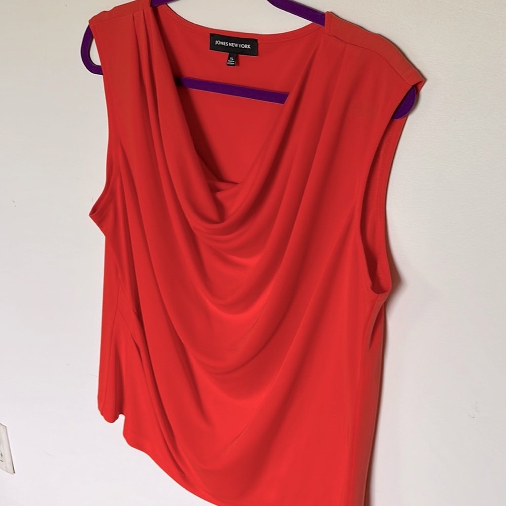 Jones New York Orange 🍊 Business Casual Tank Top size xl